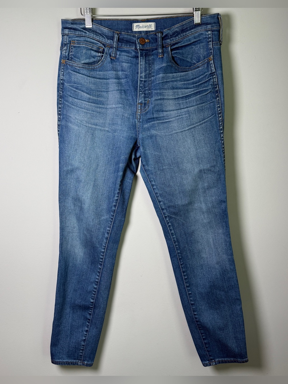 Madewell 10” High Rise Skinny Jeans 31 Faded Medium Wash Capsule Wardrobe